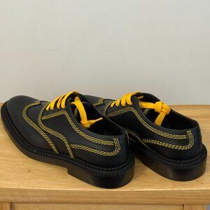 Burberry Topstitch Leather Lace-up Shoes 37.5